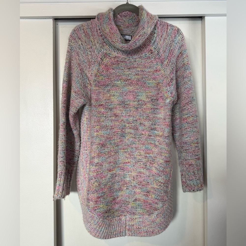 Colorful Cowl Neck Women's Sweater - Picture 2 of 8